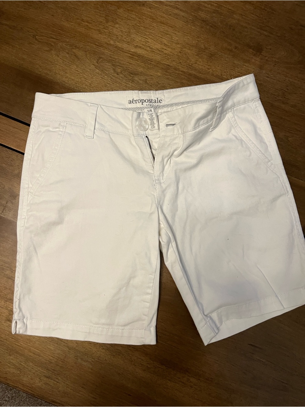 Aeropostale Women's White Bermuda Shorts